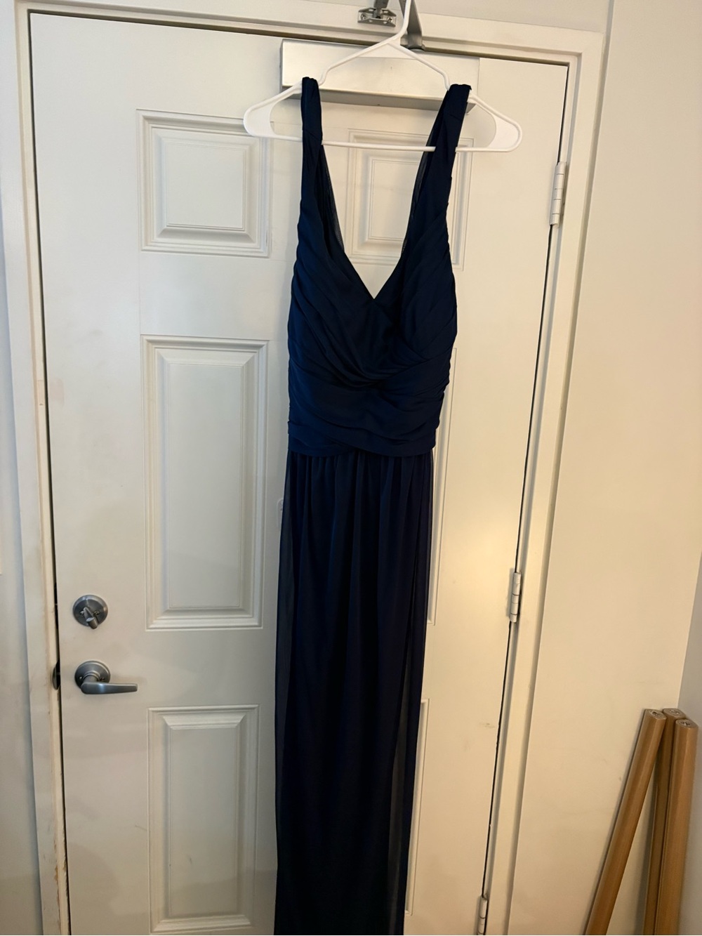 Celebrate It Navy Sleeveless V-Neck Maxi Dress